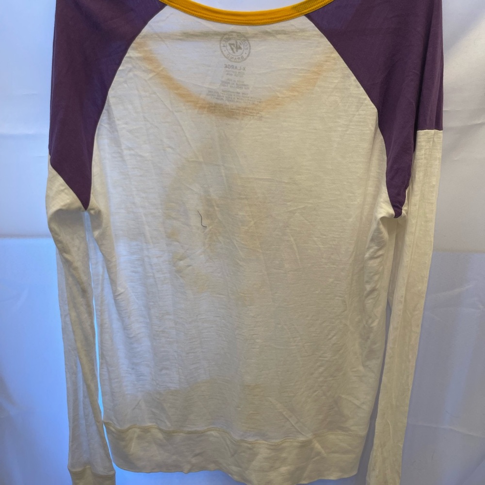 ’47 Brand LSU Fighting Tigers Lightweight Raglan Top | XL | Purple Gold - Picture 2 of 6